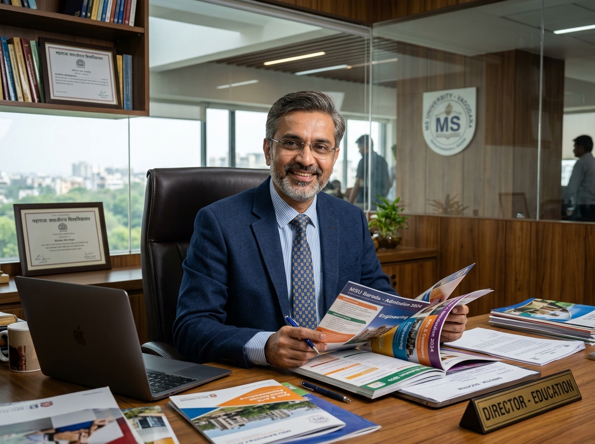 Vivek Joshi guiding student and parent at Vivek Admission Consultancy