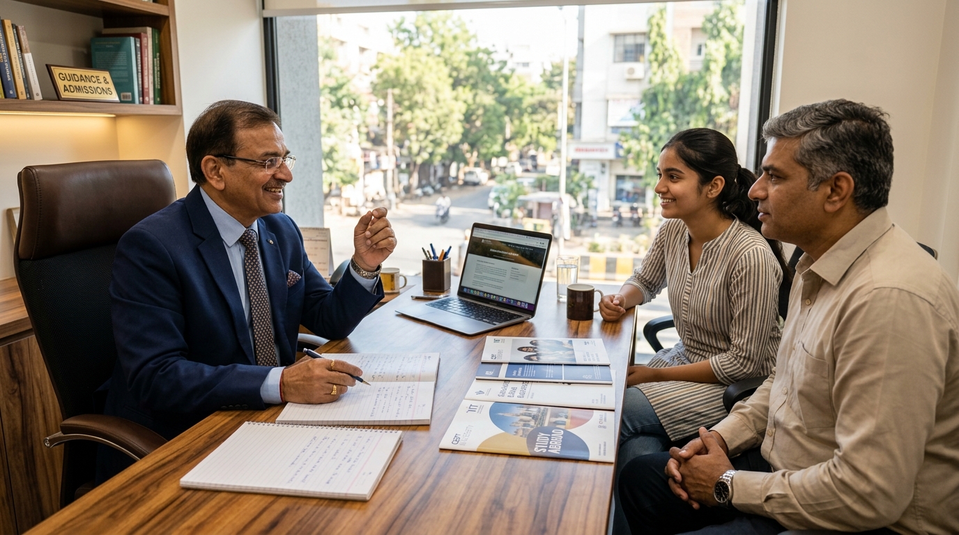 In-office guidance at Vivek Admission Consultancy
